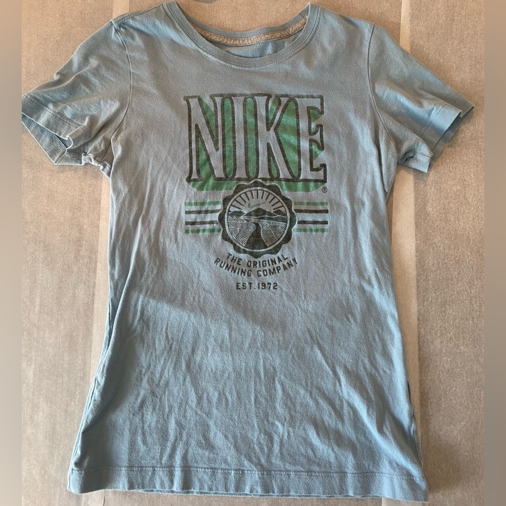 Nike tee shirt, light blue, size Medium